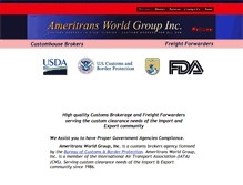 Tablet Screenshot of ameritransworld.com